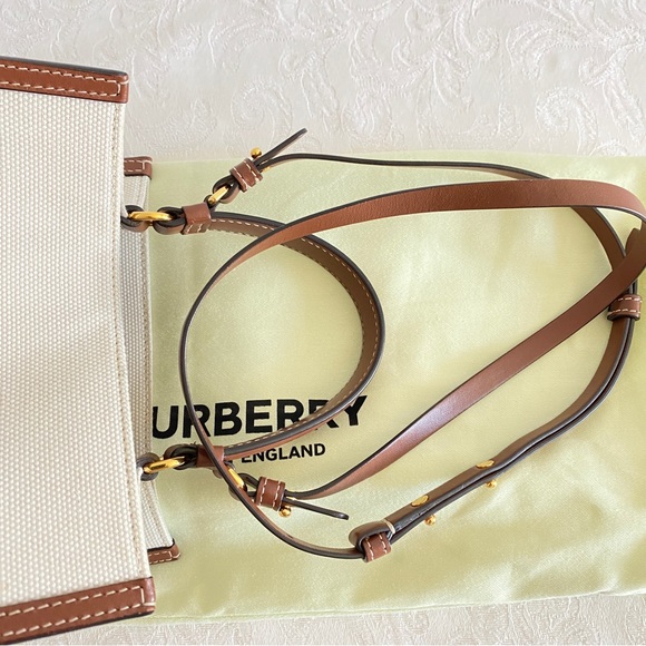 Burberry Logo Graphic Canvas Bucket Bag - Picture 6 of 14